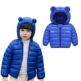 thumbnail image 1 of Baby Girl Winter Coat Puffer Jacket Kids Zip up Long Sleeve Kids Warm Winter Coat Outerwear Warm Bear Hooded Outdoor Coats 6-12 Months Winter Coat Boys, 1 of 4