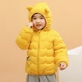 thumbnail image 1 of Baby Girl Winter Coats Bear Ears Hooded Baby Quilted Warm Jacket Padded Padded Jacket Cartoon Clothes For Children,6-12 Months, 1 of 4