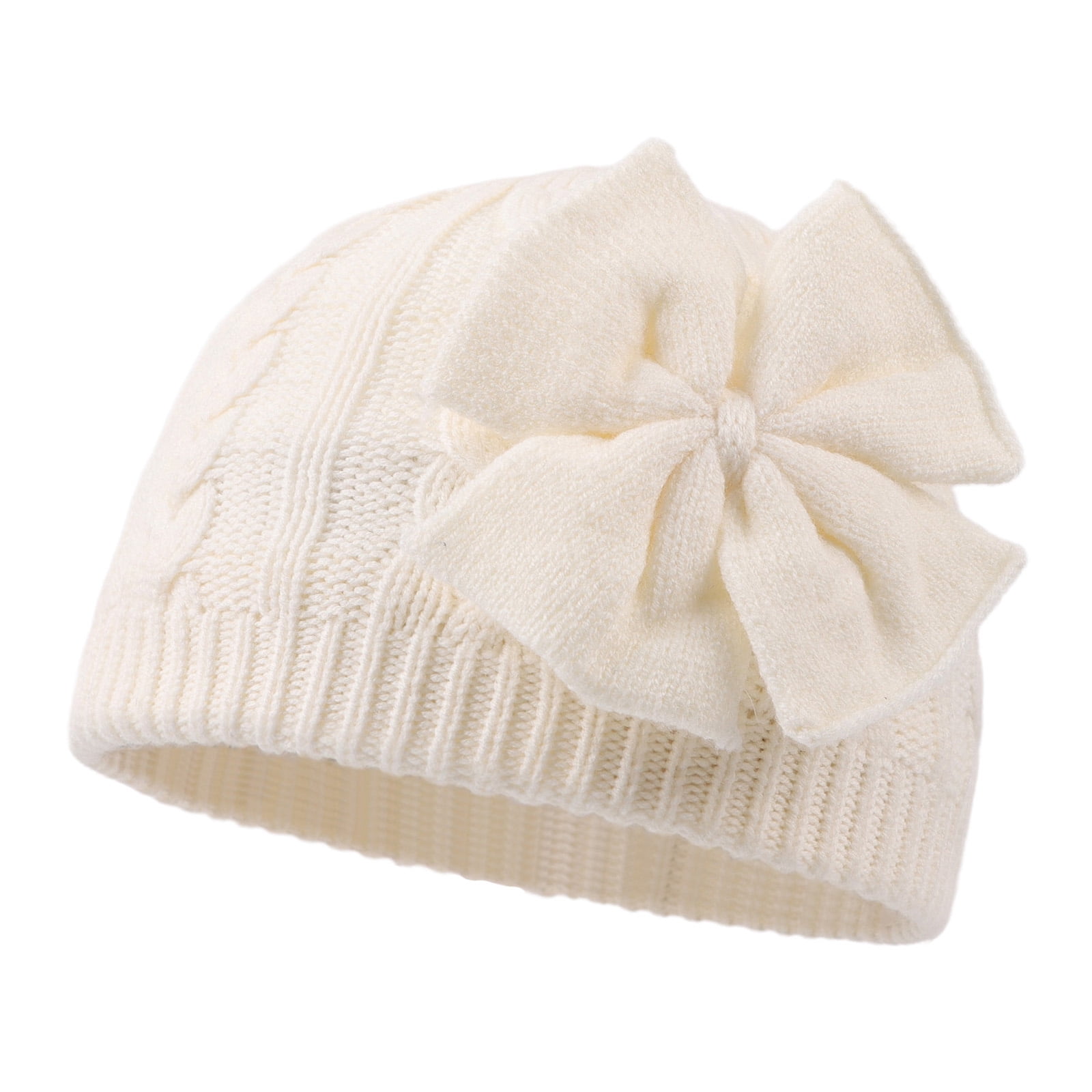 New Baby Girl Winter Cap In Red Color With Golden Bow For 0-2 Years In Jersey stuff on Sale Price main image 0