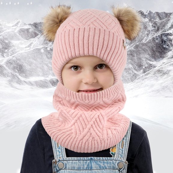 Baby Girl Winter Hat Scarf Gloves Sets Soft Knit Beanie Warm Hats for Kids Infant Hats Newborn Essentials