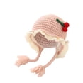 thumbnail image 1 of Baby Girl Winter Hat With Bow Knitted Ear Cap For Soft Warm Windproof, 1 of 3