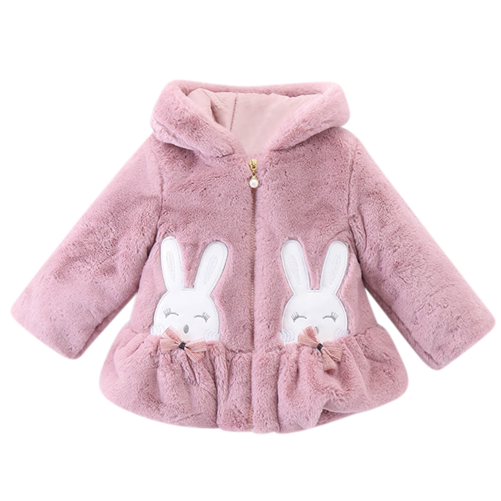 Baby Girl Winter Outfits Solid Color Cute Warm Winter Toddler Hooded