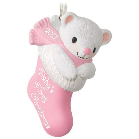 Hallmark 2017 Baby Girl's First Christmas Keepsake Christmas Ornament