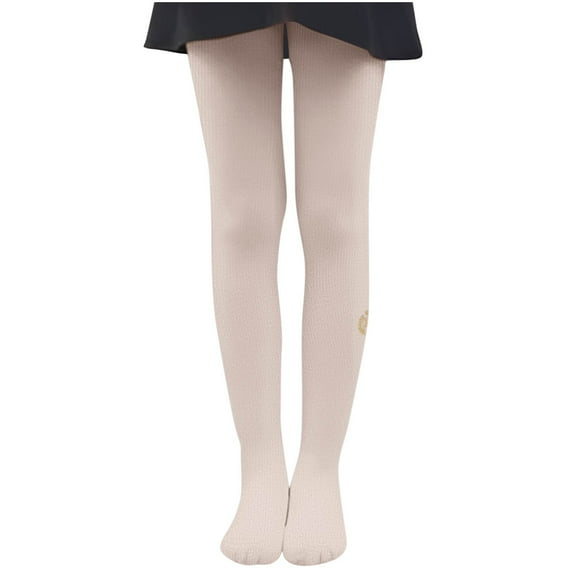 Baby Girl's Tights Stockings Non-skid Toddler Leggings Pants Solid Girls Tights Dance Botton Long Pants Soft Cute Full Length Pants Overalls Socks Khaki 3-5 Years