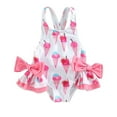 Baby Girls 1 Piece Swimsuit Donut Bathing Suit Sleeveless Ruffle