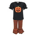 thumbnail image 1 of Baby-Girls 2 Piece Halloween Pumpkin Single Ruffle Outfit (2t), 1 of 3