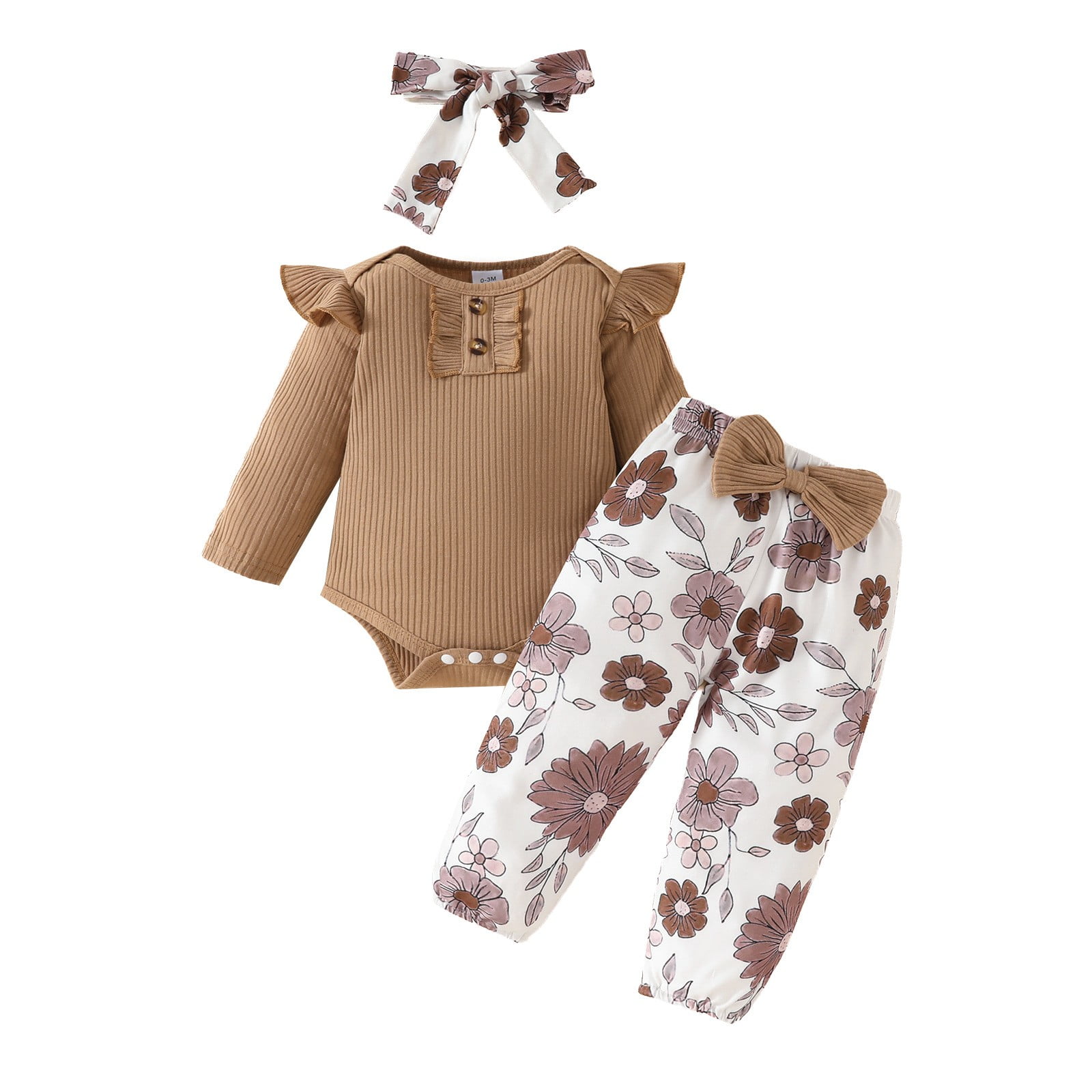 HonestBaby 3 Piece Toddler Set HonestBaby 3-Piece Top, Shorts & Headband Set For Baby Girls - Organic Cotton Baby Outfits