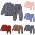 thumbnail image 1 of Baby Girls' 2 Piece Pajamas Made With Cotton,ultra‑soft 6-12 Months 12-24 Months 2t 3t 4t 5t 6t 7t 8t 9t Children Coffee 18-24 Months, 1 of 4