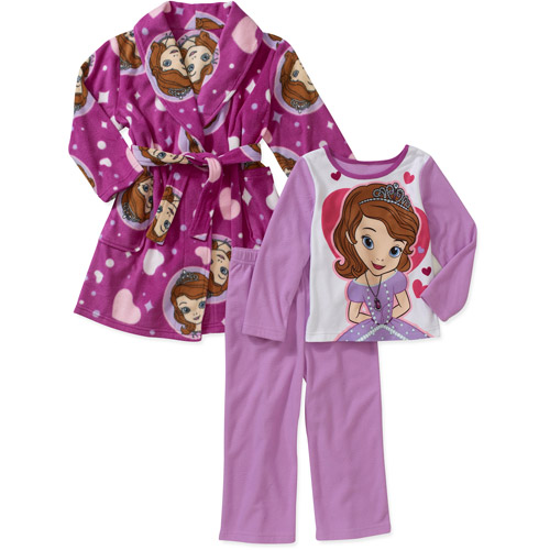 Baby Girls' 3 Piece Character Robe and PJ Set