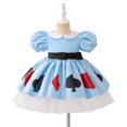thumbnail image 1 of Baby Girls Alice Costume Dress Halloween Christmas Fancy Party Dress Up, 6-9M, 1 of 8