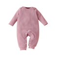 thumbnail image 1 of Baby Girls And Boys Long Sleeve Flying Sleeve Solid Color Born To Crawl Off Roading Cute Bodysuit Baby Romper C 73, 1 of 9