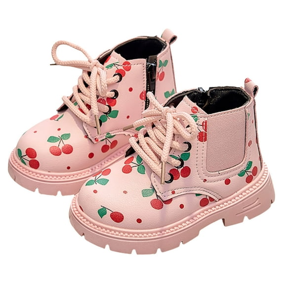 Baby Girls Ankle Boots Cute First Walking Booties Toddler Winter Snow Outdoor Shoes for Little Big Kids