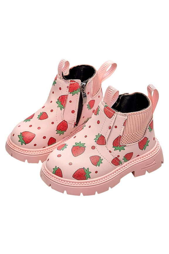 Baby Girls Ankle Boots Cute First Walking Booties Toddler Winter Snow Outdoor Shoes for Little Big Kids