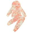 thumbnail image 1 of Baby Girls Autumn Winter Outfits Tie-Dye Sweatshirt Long Sleeve Hoodies Tops Pants, 1 of 6