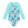 thumbnail image 1 of Baby Girls Bathing Suits, Toddler One Piece Swimsuit Rash Guard with UPF 50+ Sun Protection, 1 of 4