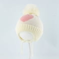 thumbnail image 1 of Baby Girls Beanie with Pom Earflap Fleece Lined Winter Hat Knit Toddler Infant Hats, 1 of 7