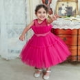 thumbnail image 1 of Baby Girls Birthday Party Princess Tulle Dress Toddler Wedding Bridesmaid Ball Gown 0-6T, 1 of 5