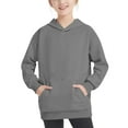 thumbnail image 1 of Baby Girls' Blouses Crewneck Oversized Hooded Sweatshirt Kids Fashion Long Sleeve Pullover Tops 4-14 Years for Girls and Boys Baby Knit Sweater Gray 9T, 1 of 6