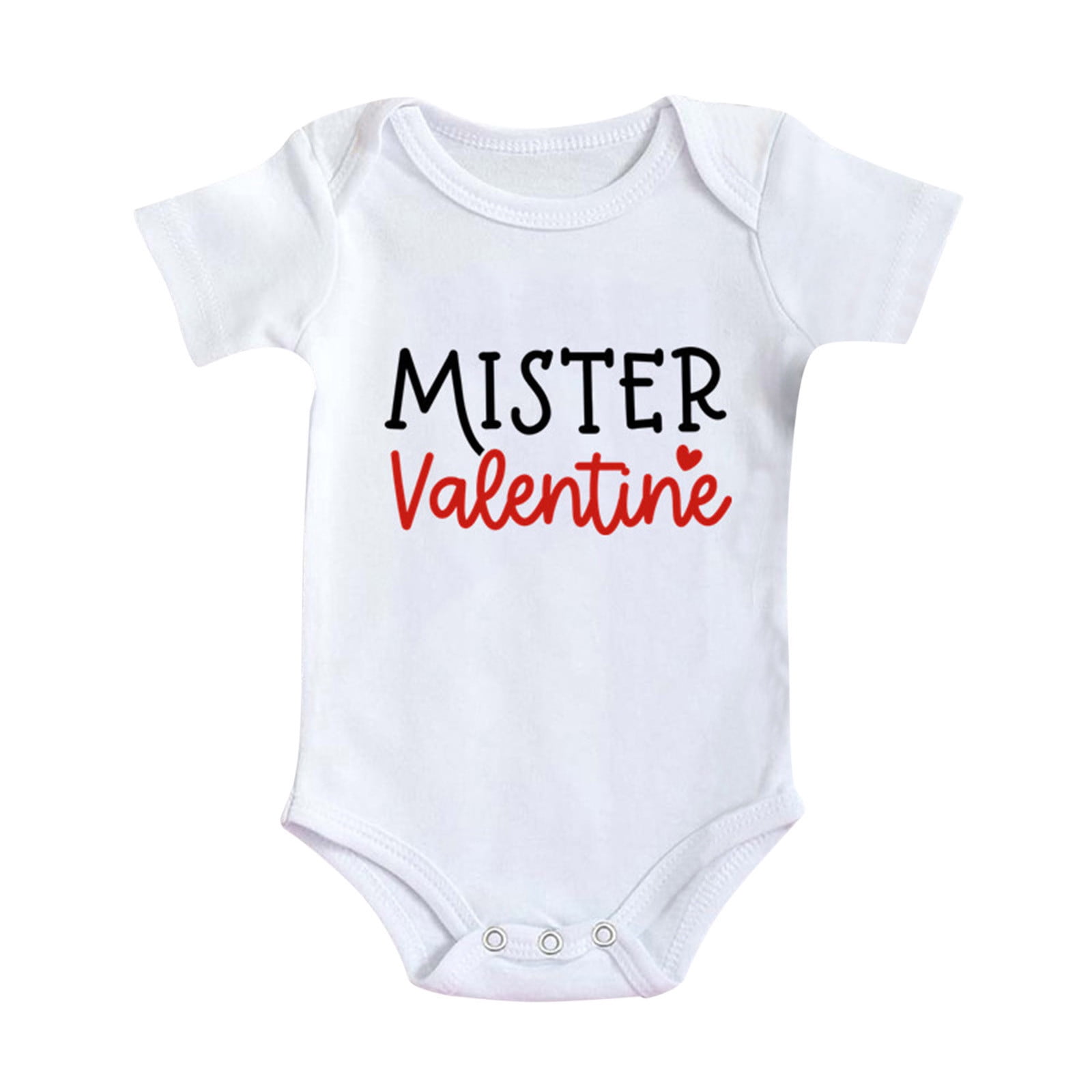 Baby Girls' Bodysuit Boys Girls Short Sleeve Valentine's Day Letter