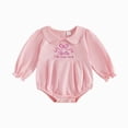 thumbnail image 1 of Baby Girls Bodysuits Comfortable and Breathable Long Sleeved Bodysuits Cute Cartoon Print Bodysuits 6-12 Months 12-24 Months Baby Pink,3-6 Months, 1 of 4