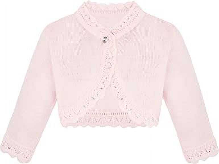 Baby Girls' Bolero Cardigan Knit Long Sleeve Button Closure Shrug 5