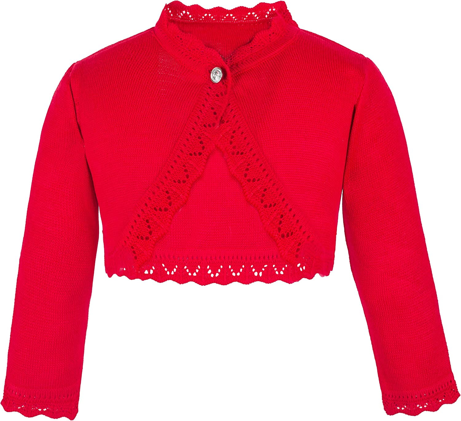 Baby Girls' Bolero Cardigan Knit Long Sleeve Button Closure Shrug 912