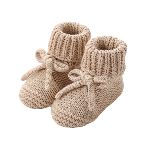 Baby Girls Booties Nonslip Bottom Lightweight Knitting Infant Socks Shoes Decorative Bowknot Tied For Early Step