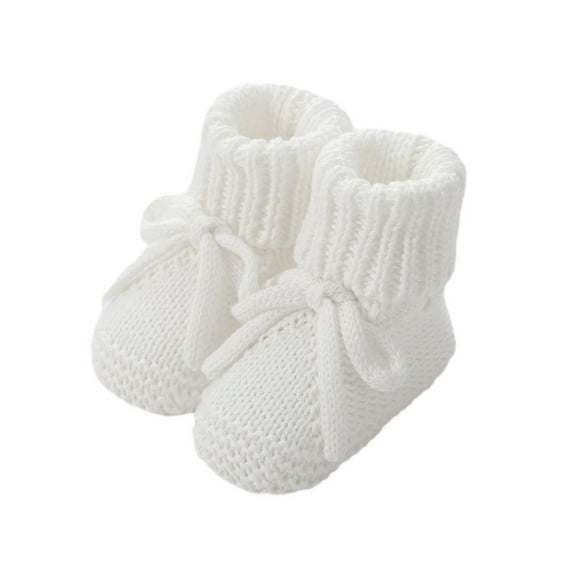 Baby Girls Booties Nonslip Bottom Lightweight Knitting Infant Socks Shoes Decorative Bowknot Tied For Early Step