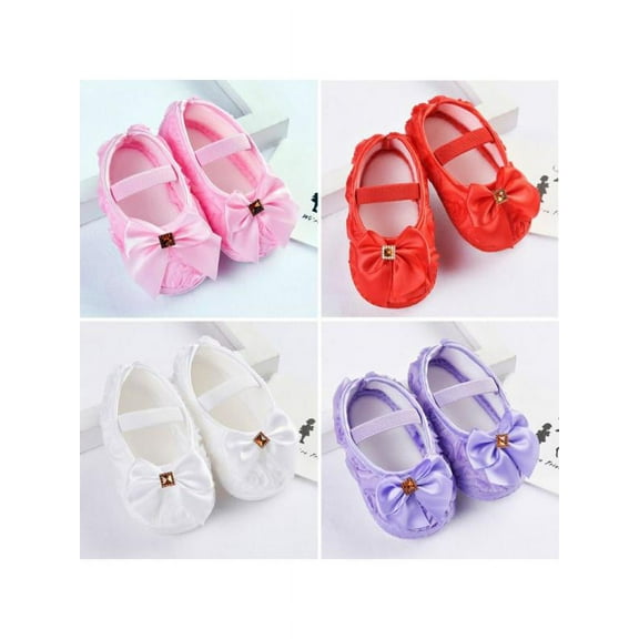 Baby Girls Bow Bridal Prom Wedding Party Baptism Christening Shoes