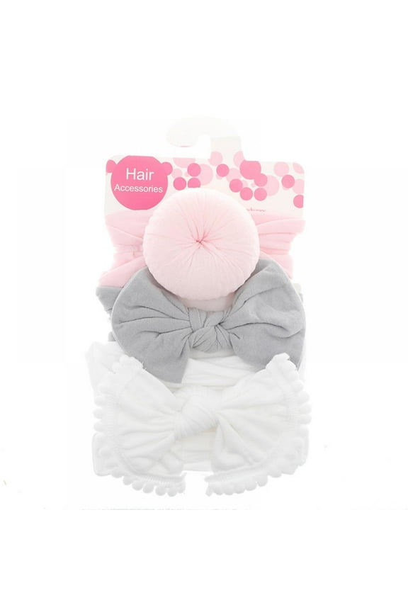 Baby Girls Bows Newborn Turban Headbands Knot Nylon Wide Headwraps for Infant Toddler Hair Accessories