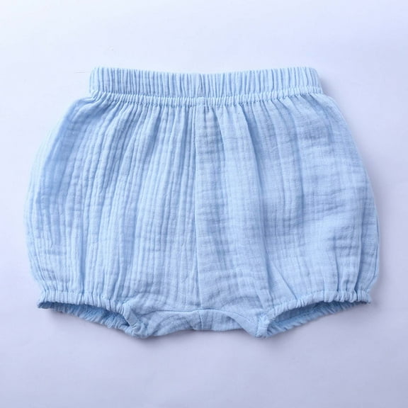 Baby Girls Boys Bloomers Newborn Toddler Kids Unisex Cotton Linen Shorts Solid Color Cute PP Pants