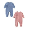 thumbnail image 1 of Baby Girls Boys Bodysuit Base Onesie Pajamas Thin Long Sleeves Bodysuits New Born Clothes Baby Boy 2PCS, 1 of 7