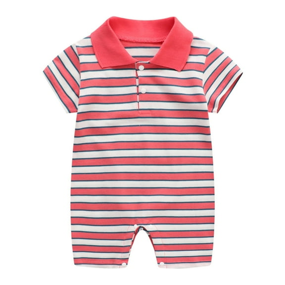 Baby Girls Boys Bodysuit Base Onesie Pajamas Thin Striped Bodysuits Clothes for Girls 7-9 Months