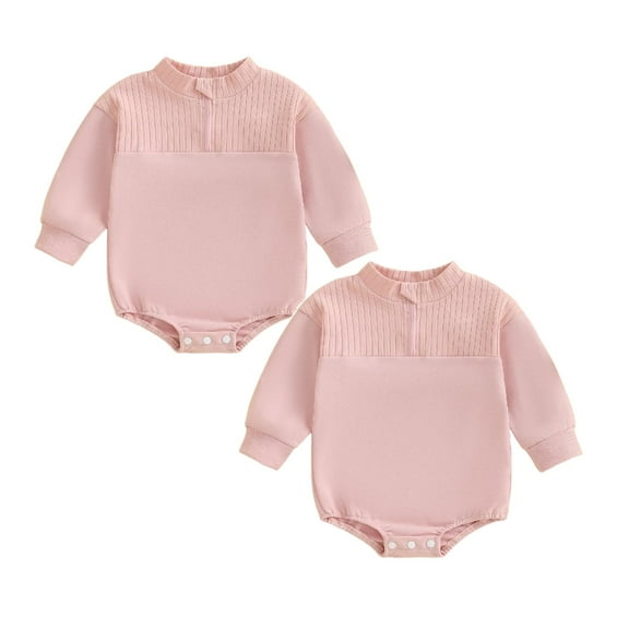 Baby Girls Boys Bodysuit Pajamas Romper Jumpsuit Thin Long Sleeves Romper Baby Girls' Clothing 2PCS