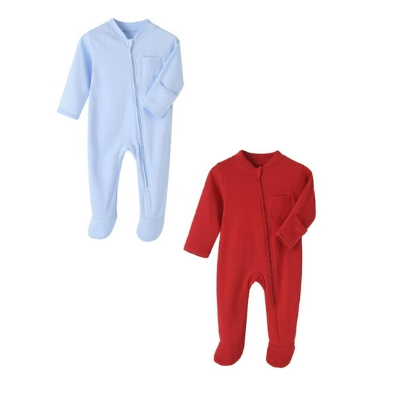 Baby Girls Boys Bodysuit Romper Pajamas Jumpsuit Comfortable Long Sleeves Romper Clothes 2PCS