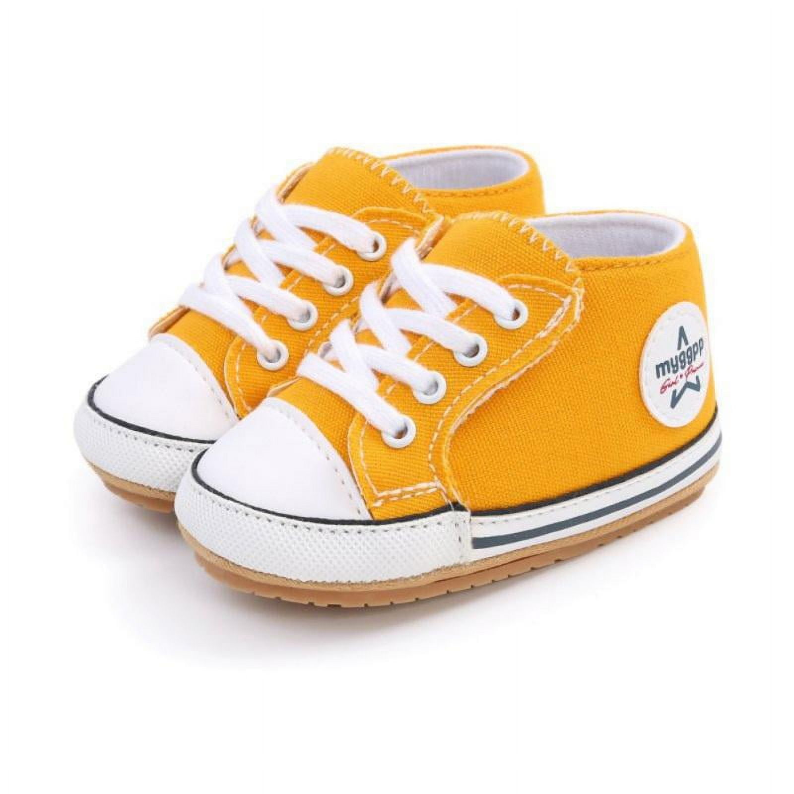 Baby Girls Boys Canvas Sneakers Soft Sole High-Top Ankle Infant First