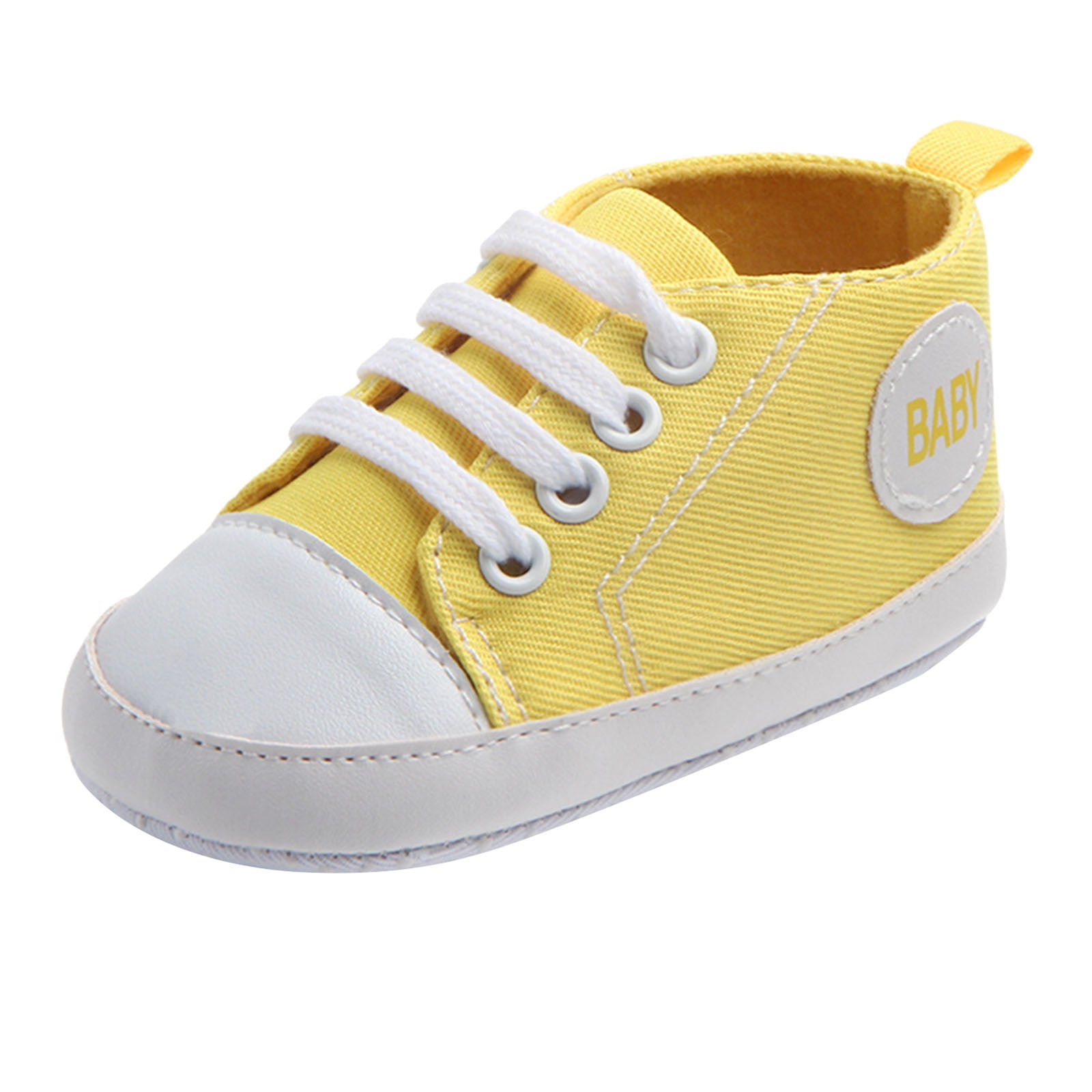 Baby Girls Boys Canvas Sneakers Soft Sole HighTop Ankle Infant First