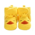 thumbnail image 1 of Baby Girls Boys Cozy Fleece Booties Duck Design Newborn Shoes Infant Footwear (Yellow Duck, 0-6 Months), 1 of 12