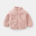 thumbnail image 1 of Baby Girls Boys Fleece Jacket Toddler Cute Coat Warm Winter Outwear Zip Up Fuzzy Plush Sweatshirt For Kids Fall Winter Outfits Pink 4-5 Years, 1 of 5