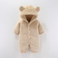 thumbnail image 1 of Baby Girls Boys Warm Jumpsuit Cute Bear Ear Hooded Jumpsuit Romper Baby Halloween for Girls 3-6 Months, 1 of 3