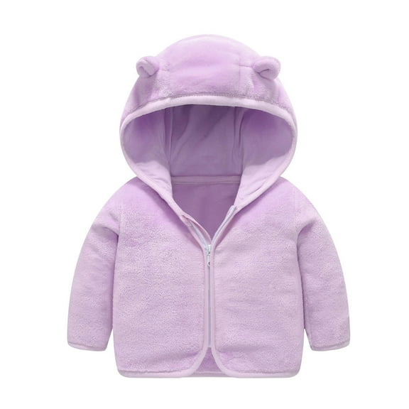 Baby Girls Boys Hooded Jacket Coat Bear Ear Long Sleeve Jacket Cute Warm Coat Baby Winter Outwear Outfits 0-6 Months