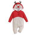thumbnail image 1 of Baby Girls Boys Hoodies Rompers 3M 6M 9M 12M 18M Christmas Clothes Elk Shaped Hooded Long Sleeve Toddler Fall Waffle Bodysuits, 1 of 10