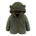 thumbnail image 1 of Baby Girls Boys Jacket Bear Ears Hooded Outerwear Zipper Warm Winter Coat, 1 of 4