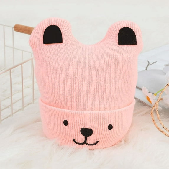 Baby Girls Boys Knitted Warm Hats Infants Autumn Winter Cartoon Hood Cute Caps 0-12M