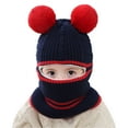 thumbnail image 1 of Baby Girls Boys Knitted Winter Hat Thick Scarf Warm and Windproof Hat Earflap Hood Scarves Caps for Baby Girls and Boys, 1 of 6