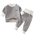 thumbnail image 1 of Baby Girls Boys Pajamas Thermal Underwear Set Soft Warm Base Layer Long Johns with Lining Children's Fall Winter Outfits for Toddler Baby Boys Girls 2 Pieces Outfit 10-11 Years, 1 of 3