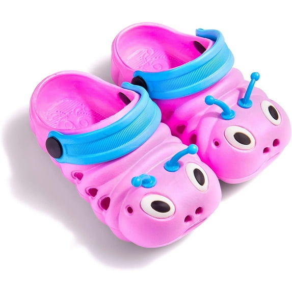 Baby Girls Boys Sandals Kid's Cute Lightweight Shoes Summer Premium Cartoon Sandals Children Caterpillar Non-Slip Beach Water Clogs Shoes Garden Slipper