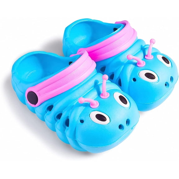Baby Girls Boys Sandals Kid's Cute Lightweight Shoes Summer Premium Cartoon Sandals Children Caterpillar Non-Slip Beach Water Clogs Shoes Garden Slipper