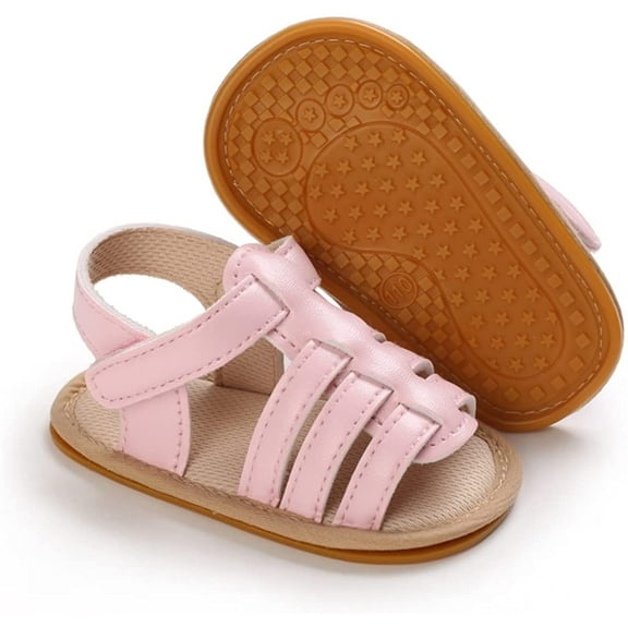 Baby Girls Boys Sandals Premium Soft Anti-Slip Rubber Sole Infant Summer Outdoor Shoes Toddler Newborn First Walker Crib Shoes