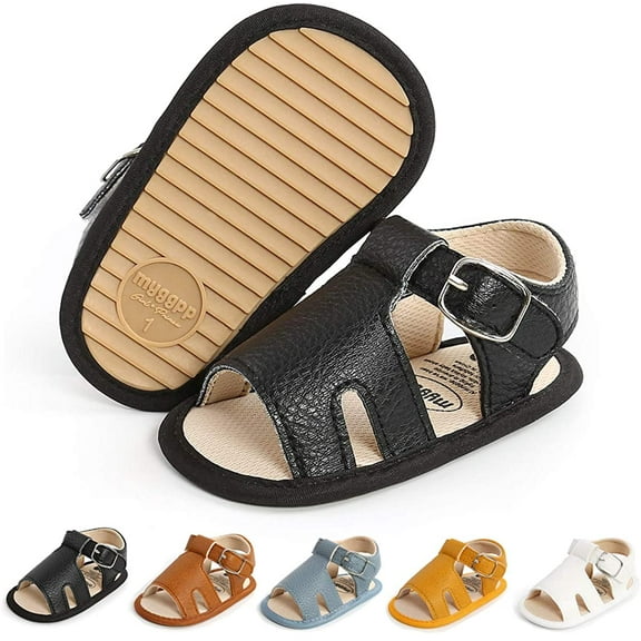 Baby Girls Boys Sandals Premium Soft Anti-Slip Rubber Sole Infant Summer Outdoor Shoes Toddler Newborn First Walker Crib Shoes